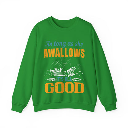 as long as she awallows itΓÇÖs all good-01 — Unisex Heavy Blend Crewneck (G18000)