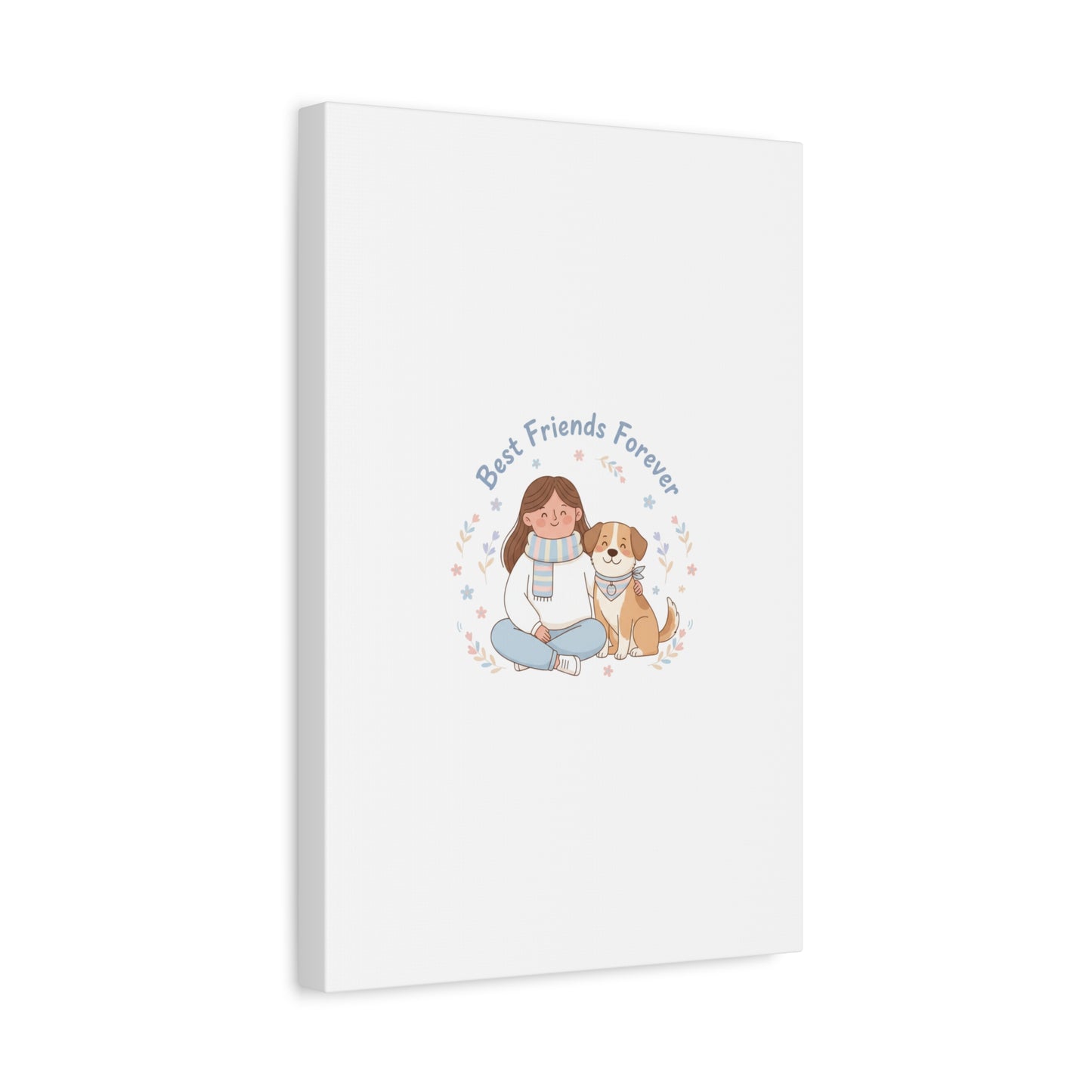 Best Friends Forever Canvas | Pet Owner Matching, Paw Print Art