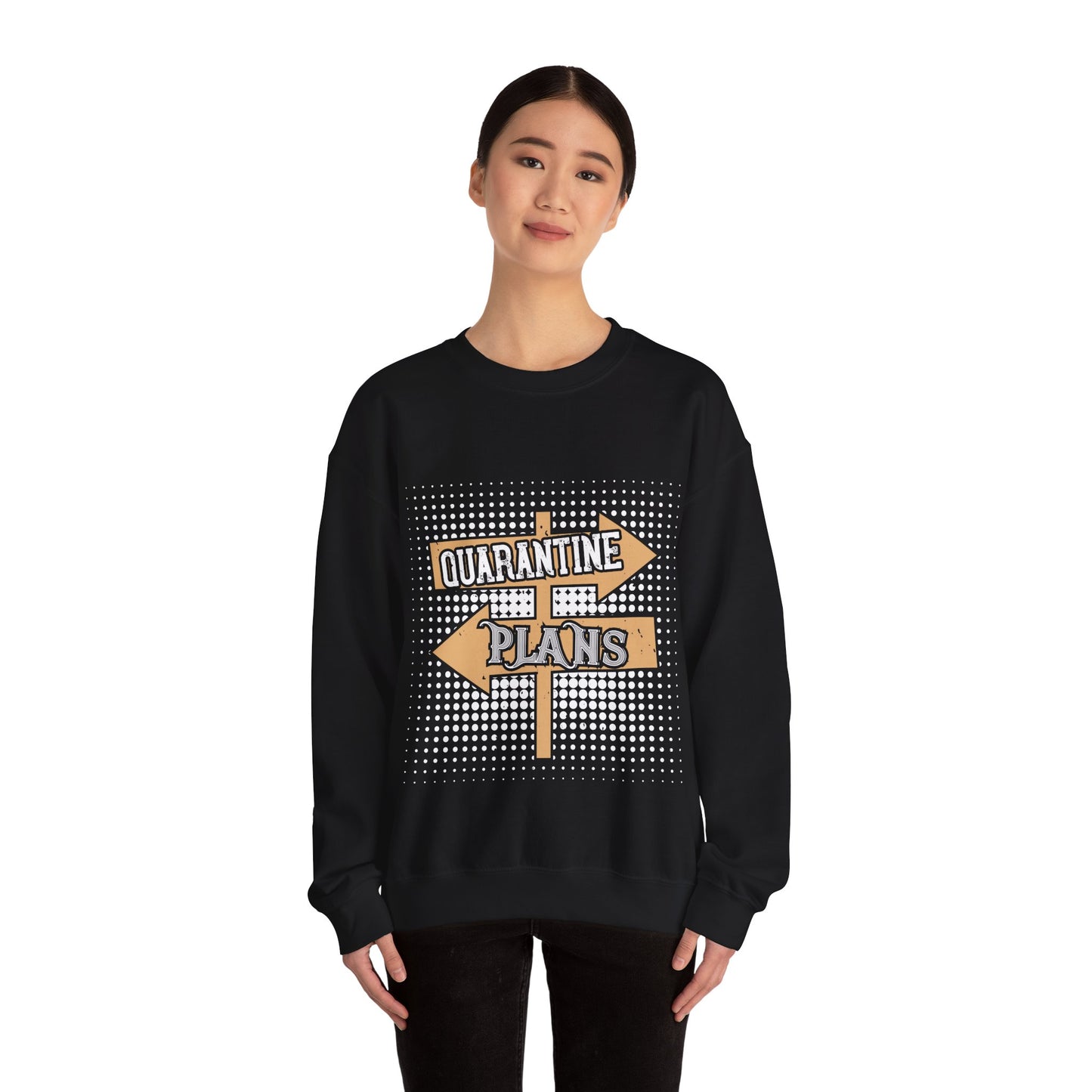 quarantine plans-01 — Unisex Heavy Blend Crewneck (G18000)