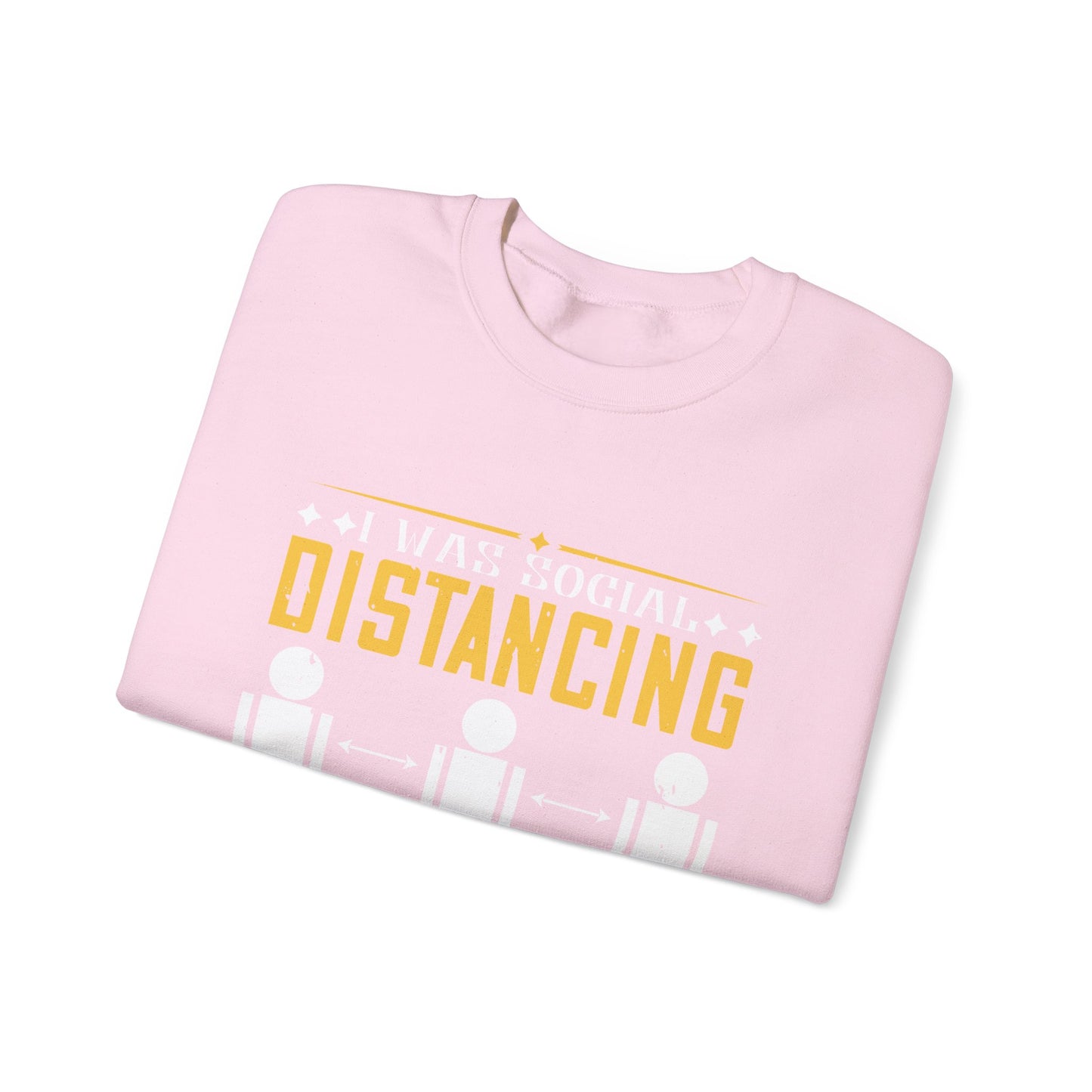 I was social distancing before it was coo-01 — Unisex Heavy Blend Crewneck (G18000)