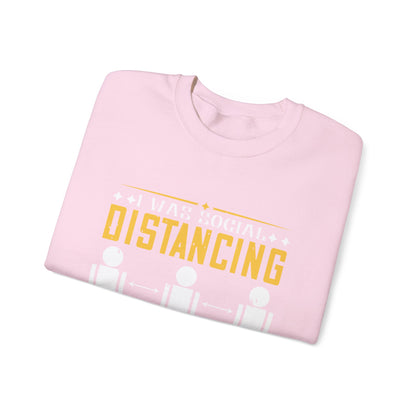 I was social distancing before it was coo-01 — Unisex Heavy Blend Crewneck (G18000)