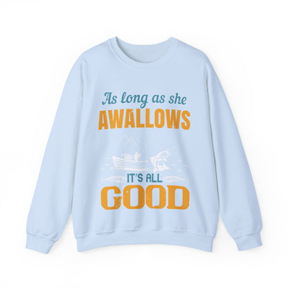 as long as she awallows itΓÇÖs all good-01 — Unisex Heavy Blend Crewneck (G18000)