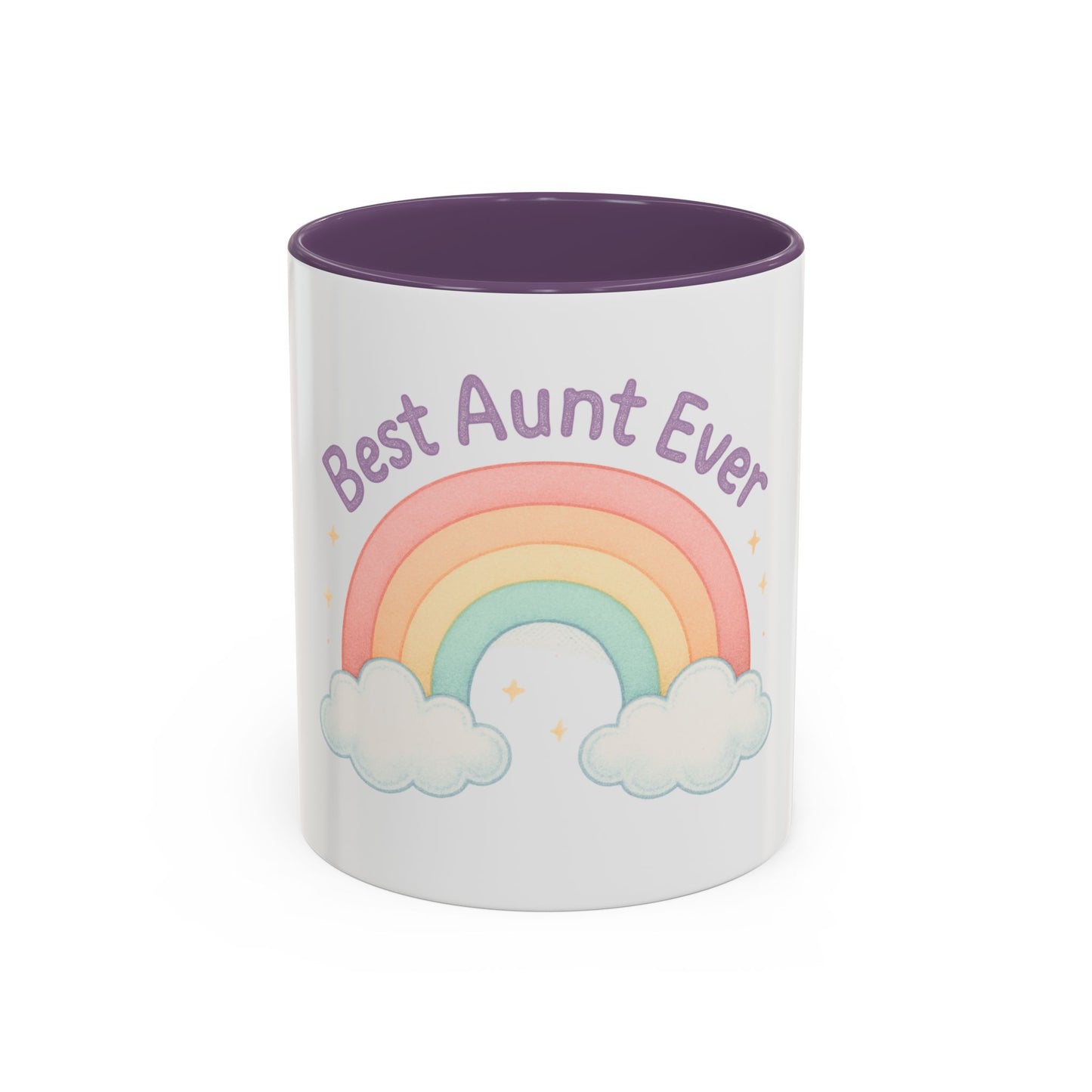 Best Aunt Ever Rainbow Coffee Mug, Gift for Aunts, 11oz, 15oz, Cute Mug, Birthday Gift, Unique Coffee Cup