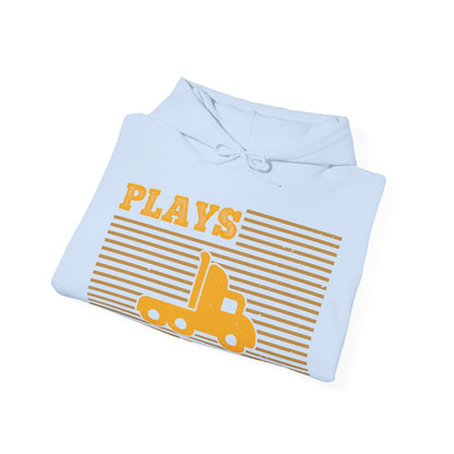 Still Plays With Trucks (2) — Unisex Heavy Blend Hoodie (G18500)