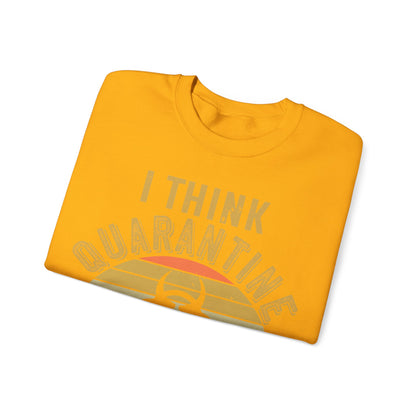 i think quarantine is spelled camping-01 — Unisex Heavy Blend Crewneck (G18000)