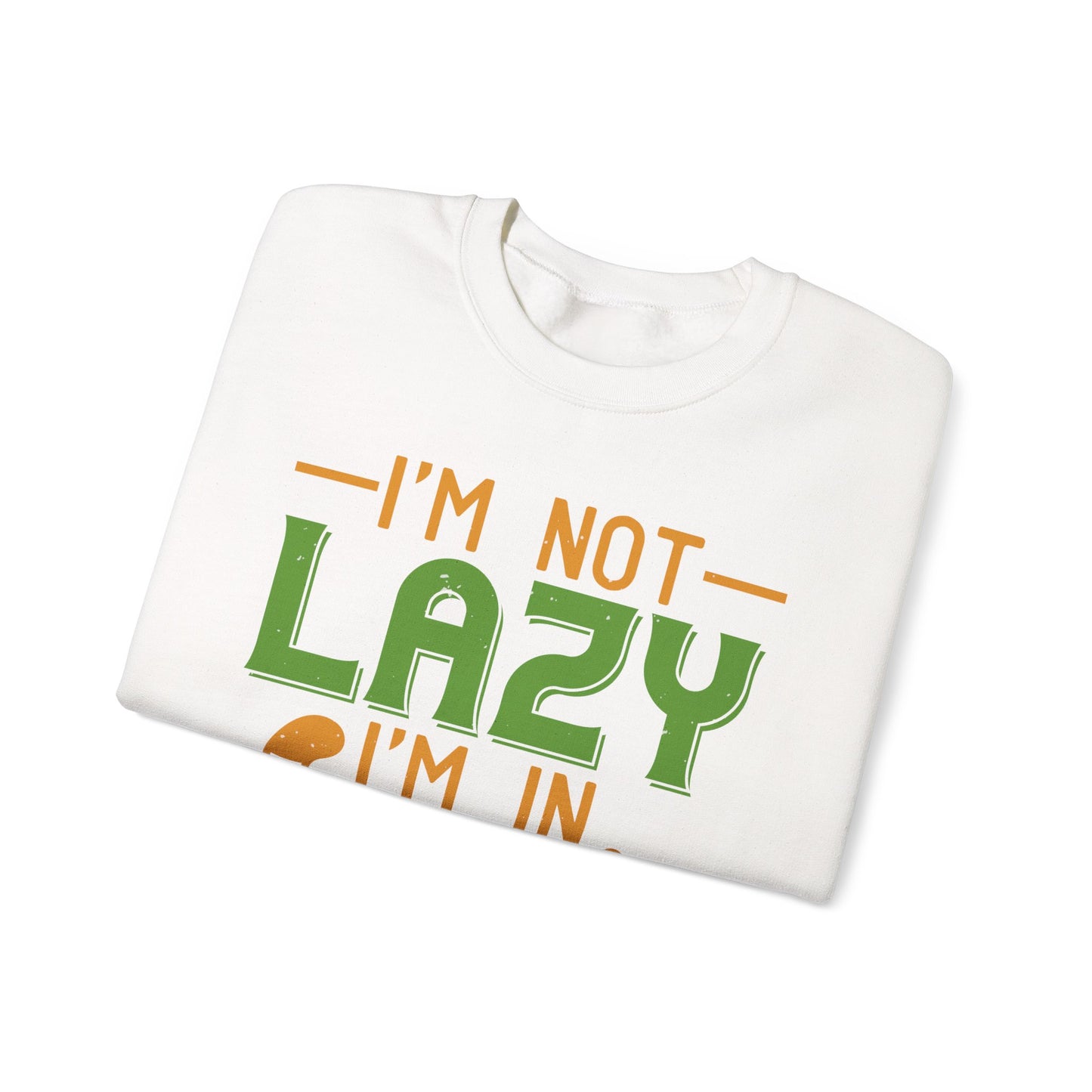 iΓÇÖm not lazy iΓÇÖm in quarantine-01 — Unisex Heavy Blend Crewneck (G18000)