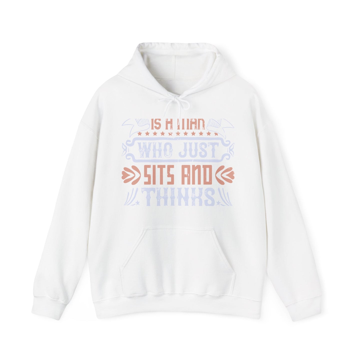 A conservative is a man who just sits and thinks, mostly sits-01 — Unisex Heavy Blend Hoodie (G18500)