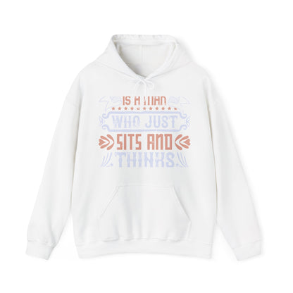 A conservative is a man who just sits and thinks, mostly sits-01 — Unisex Heavy Blend Hoodie (G18500)