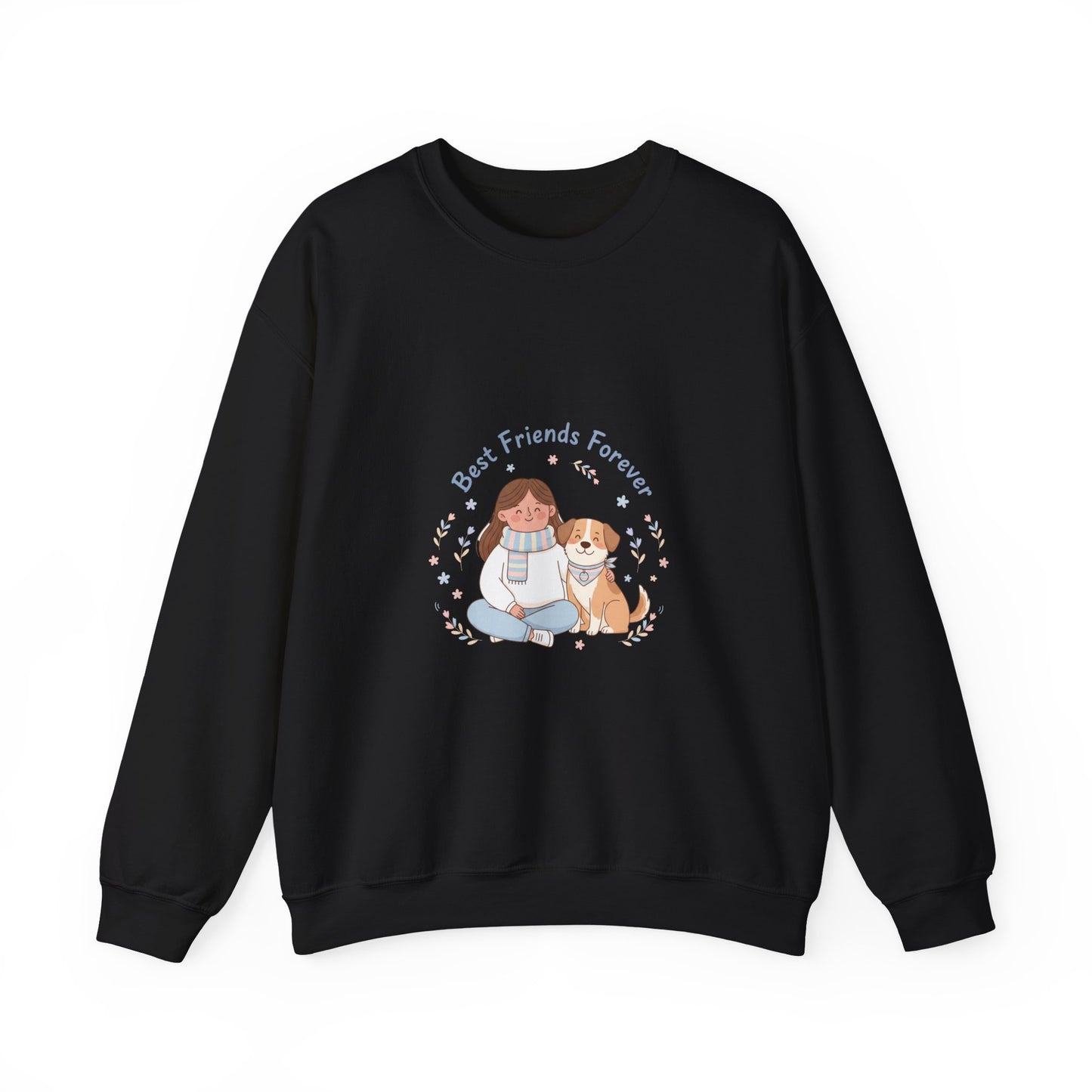 Best Friends Forever Crewneck Sweatshirt | pet owner matching, paw print design