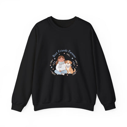 Best Friends Forever Crewneck Sweatshirt | pet owner matching, paw print design