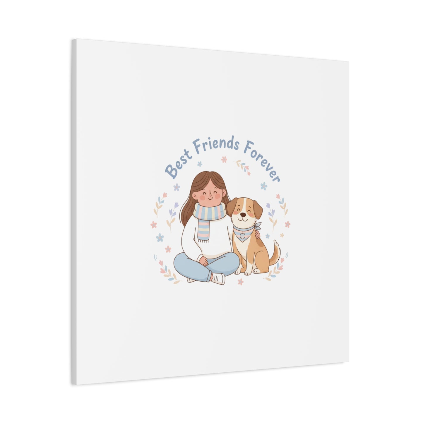 Best Friends Forever Canvas | Pet Owner Matching, Paw Print Art