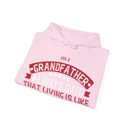 My grandfather always said that living is like licking honey off a thorn-01 — Unisex Heavy Blend Hoodie (G18500)