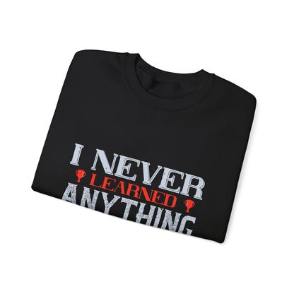 I never learned anything from a match that I won-01 — Unisex Heavy Blend Crewneck (G18000)