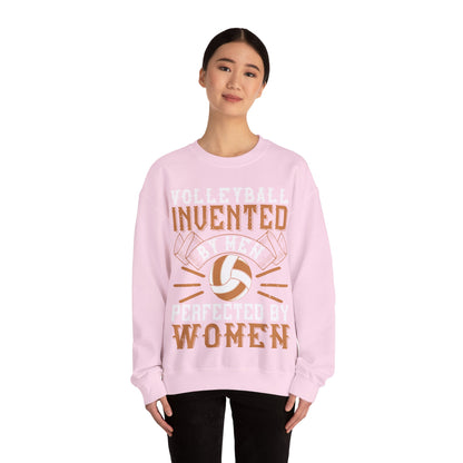 Volleyball Invented by men, perfected by women-01 — Unisex Heavy Blend Crewneck (G18000)