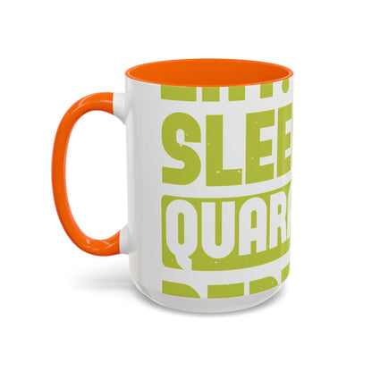 eat sleep quarantine repeat-01 — Accent Mug 11/15oz