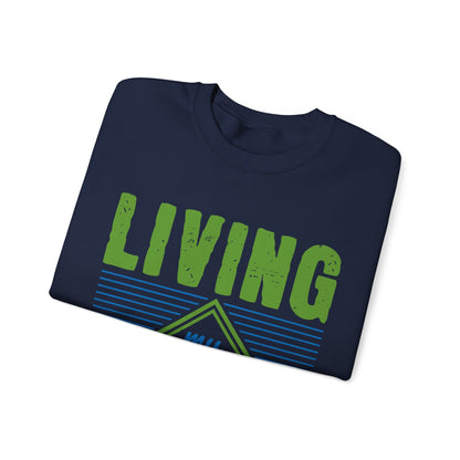 living my best quarantine-01 — Unisex Heavy Blend Crewneck (G18000)