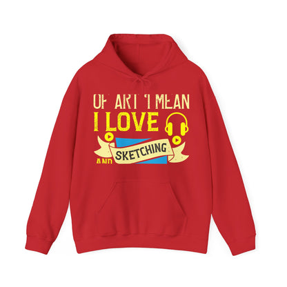 I love all kinds of art. I mean, I love sketching and acting and music-01 — Unisex Heavy Blend Hoodie (G18500)