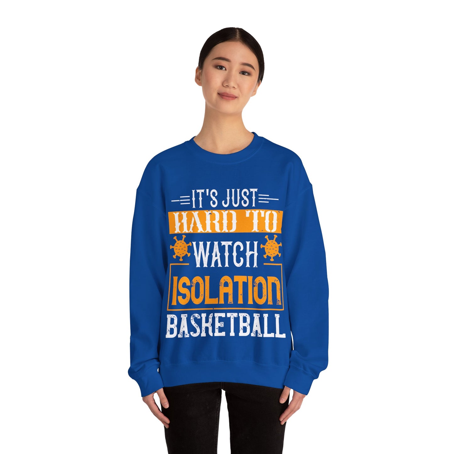 It's just hard to watch isolation basketball-01 — Unisex Heavy Blend Crewneck (G18000)