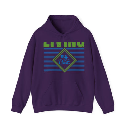 living my best quarantine-01 — Unisex Heavy Blend Hoodie (G18500)