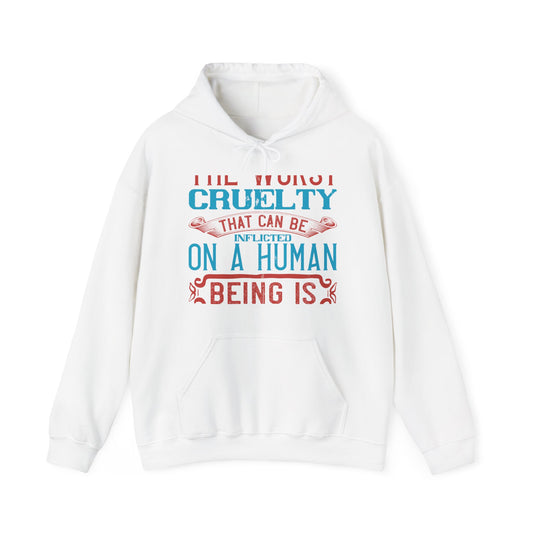 The worst cruelty that can be inflicted on a human being is isolation-01 — Unisex Heavy Blend Hoodie (G18500)