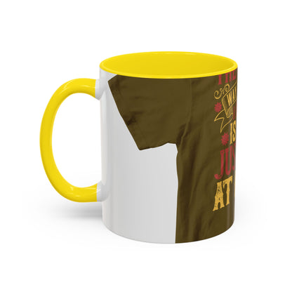 The easiest way to become a superhero is NOW! Just Stay At Home — Accent Mug 11/15oz