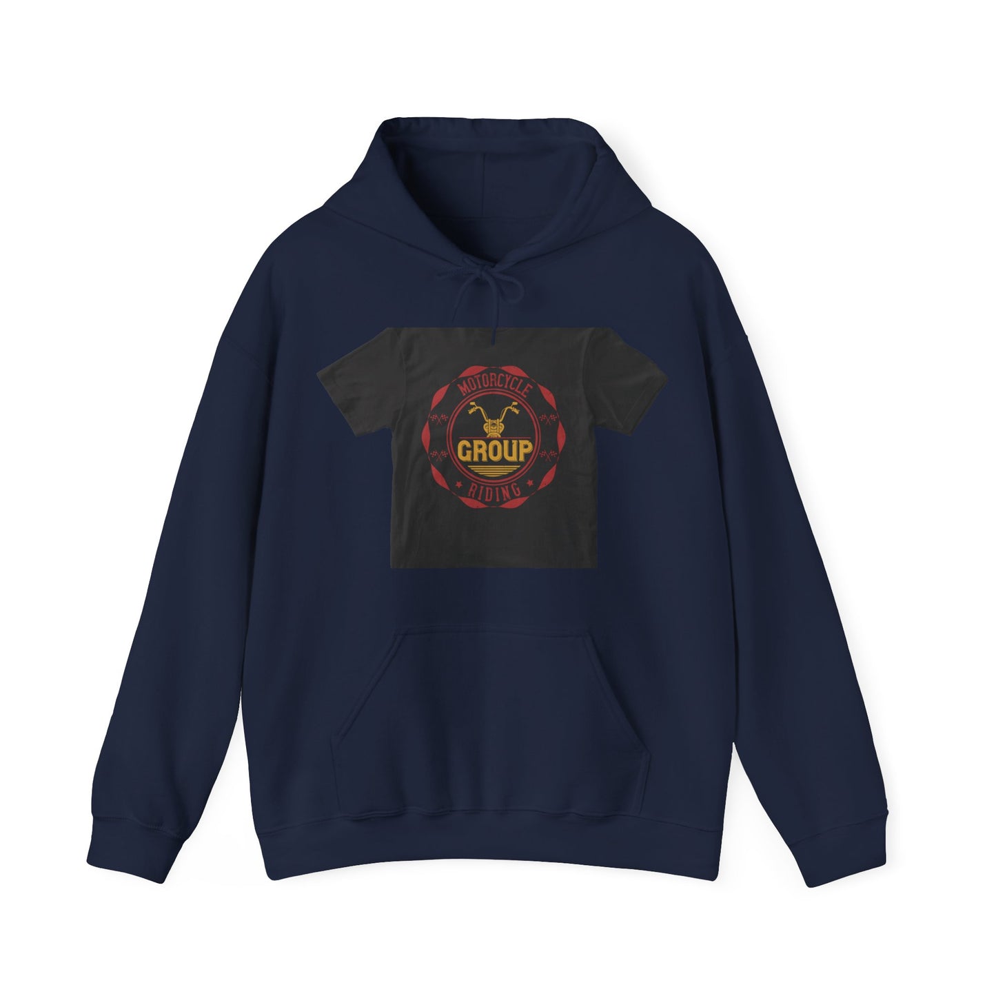 motorcycle group riding — Unisex Heavy Blend Hoodie (G18500)