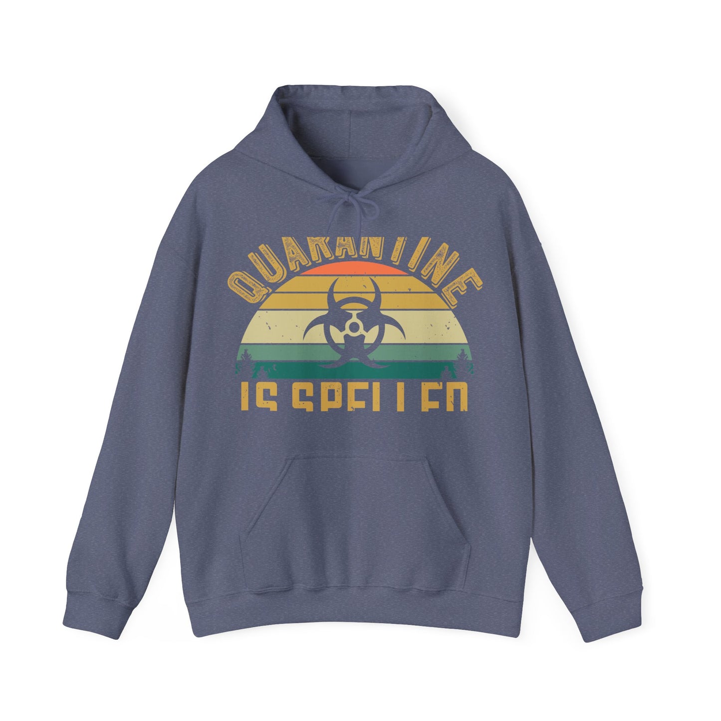i think quarantine is spelled camping-01 — Unisex Heavy Blend Hoodie (G18500)