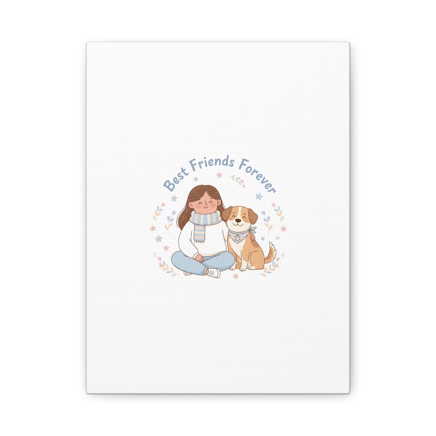 Best Friends Forever Canvas | Pet Owner Matching, Paw Print Art