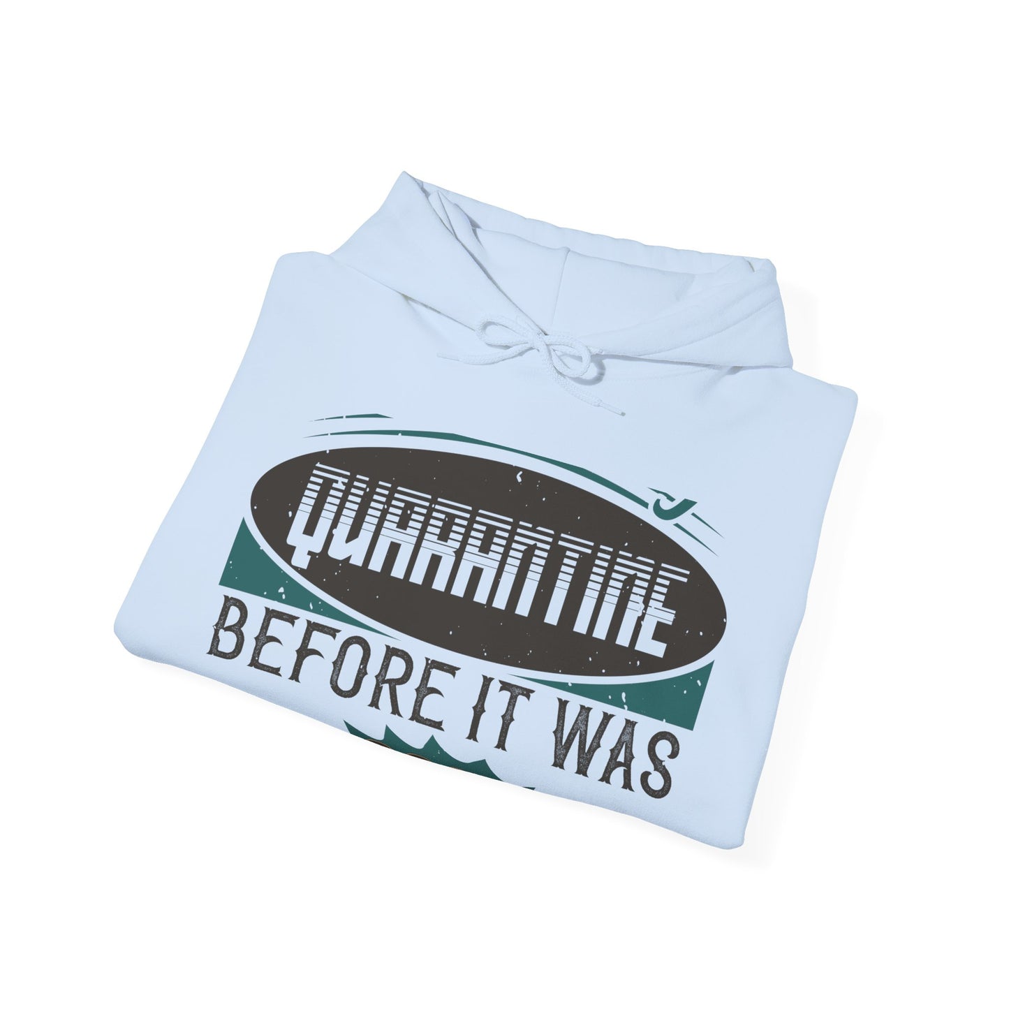 I was self-quarantine before it was cool-01 — Unisex Heavy Blend Hoodie (G18500)