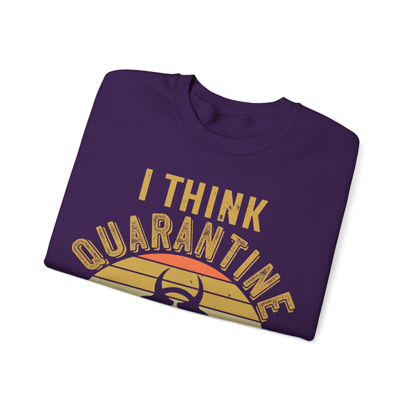 i think quarantine is spelled camping-01 — Unisex Heavy Blend Crewneck (G18000)