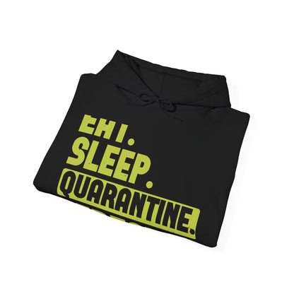 eat sleep quarantine repeat-01 — Unisex Heavy Blend Hoodie (G18500)