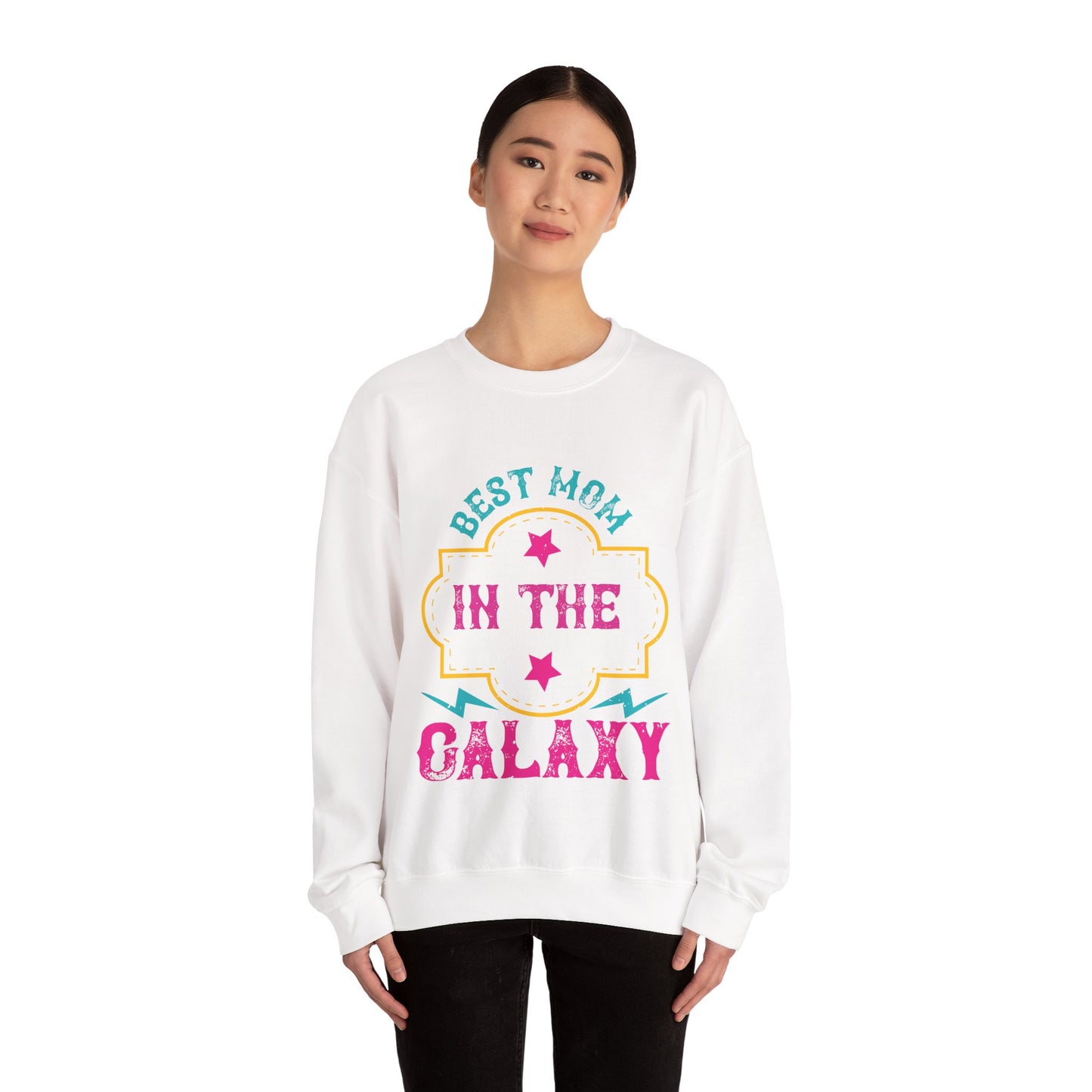 best mom in the galaxy-01 — Unisex Heavy Blend Crewneck (G18000)