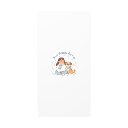 Best Friends Forever Canvas | Pet Owner Matching, Paw Print Art