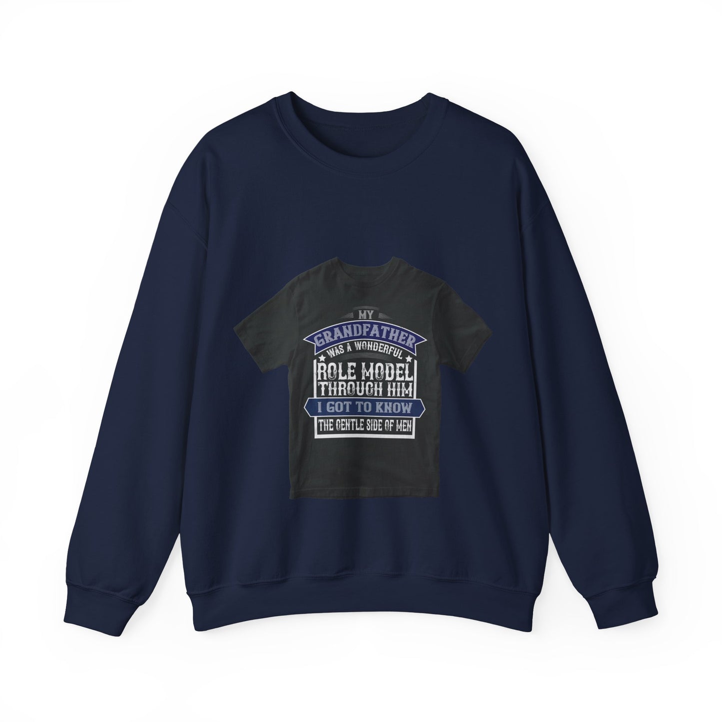 My grandfather was a wonderful role model-02 — Unisex Heavy Blend Crewneck (G18000)