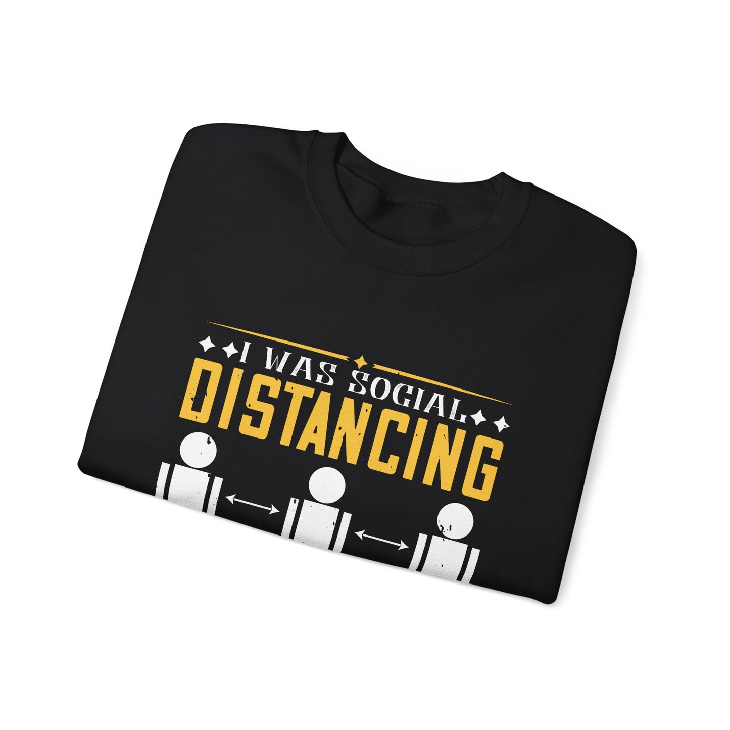I was social distancing before it was coo-01 — Unisex Heavy Blend Crewneck (G18000)
