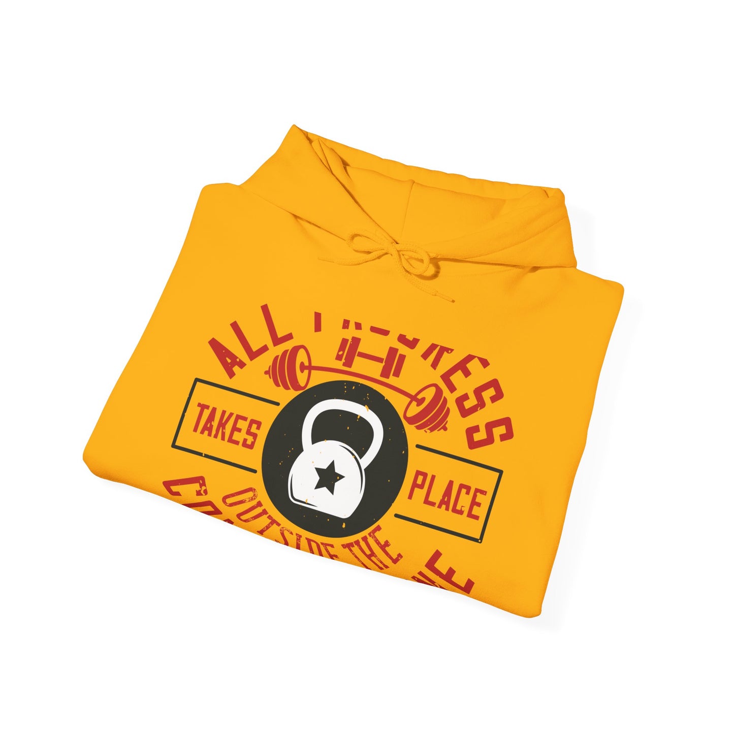 All progress takes place outside the comfort zone-01 — Unisex Heavy Blend Hoodie (G18500)