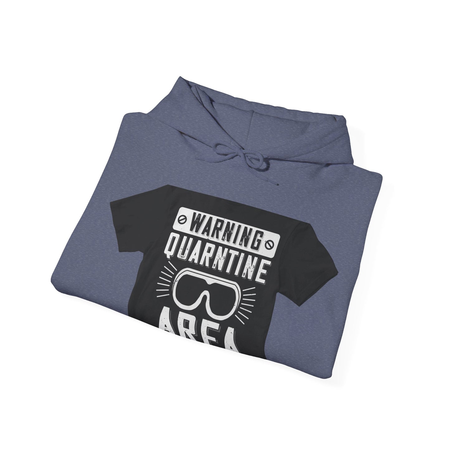 warning quarantine area — Unisex Heavy Blend Hoodie (G18500)