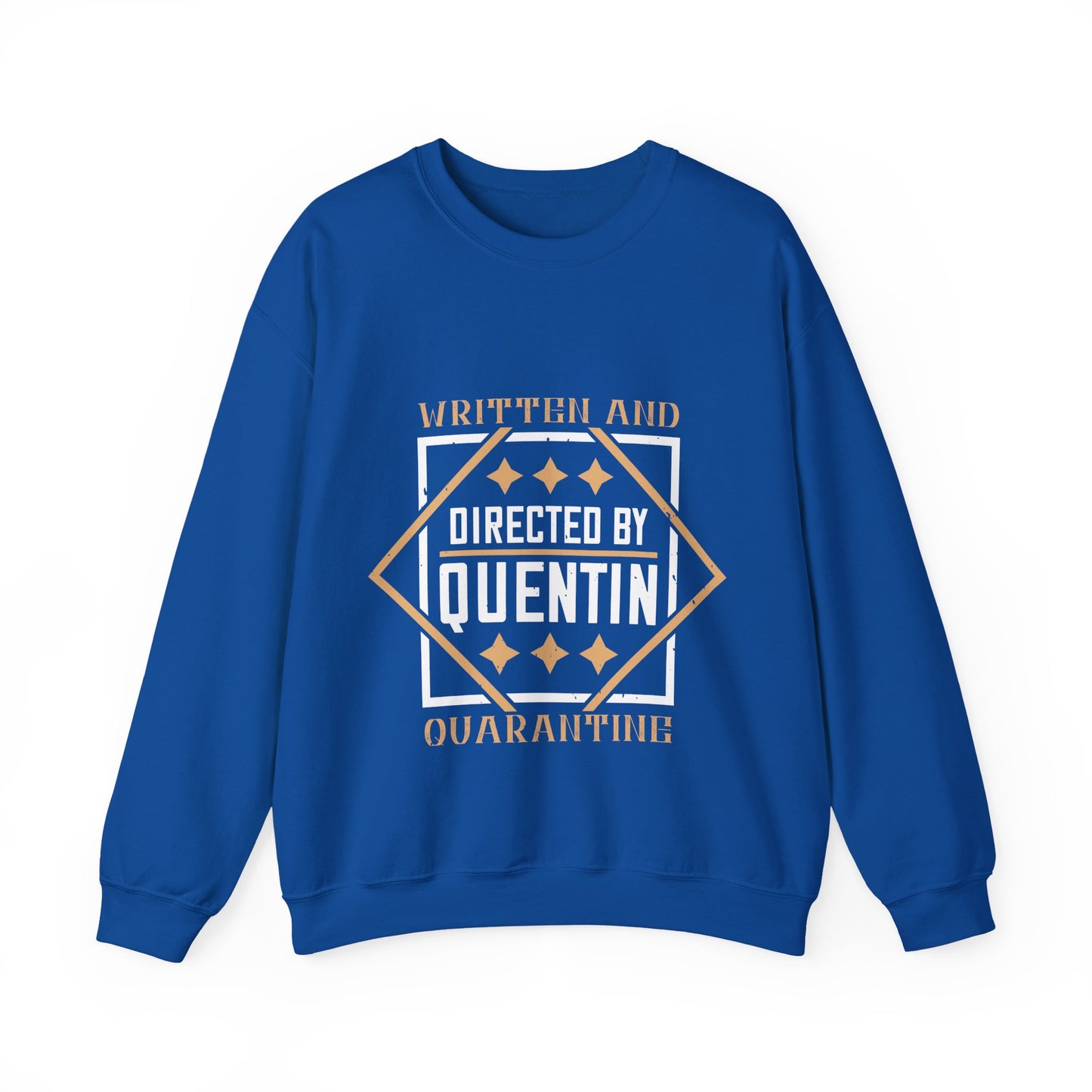written and directed by quentin quarantine-01 — Unisex Heavy Blend Crewneck (G18000)
