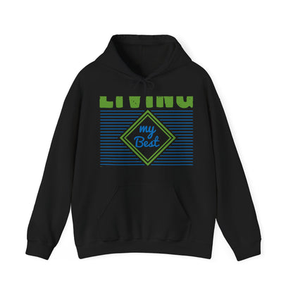 living my best quarantine-01 — Unisex Heavy Blend Hoodie (G18500)