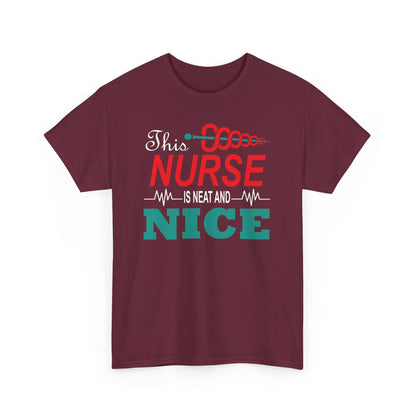 Adorable 'This Nurse is Neat and Nice' T-shirt | Appreciation Tee for Healthcare Heroes | Gift for Nurse