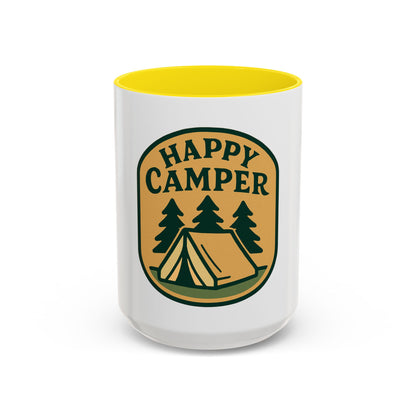 Happy Camper Coffee Mug - Fun Camping Gift, Outdoor Lover's Mug, Adventure Coffee Cup, Holiday Gift, Camping Decor
