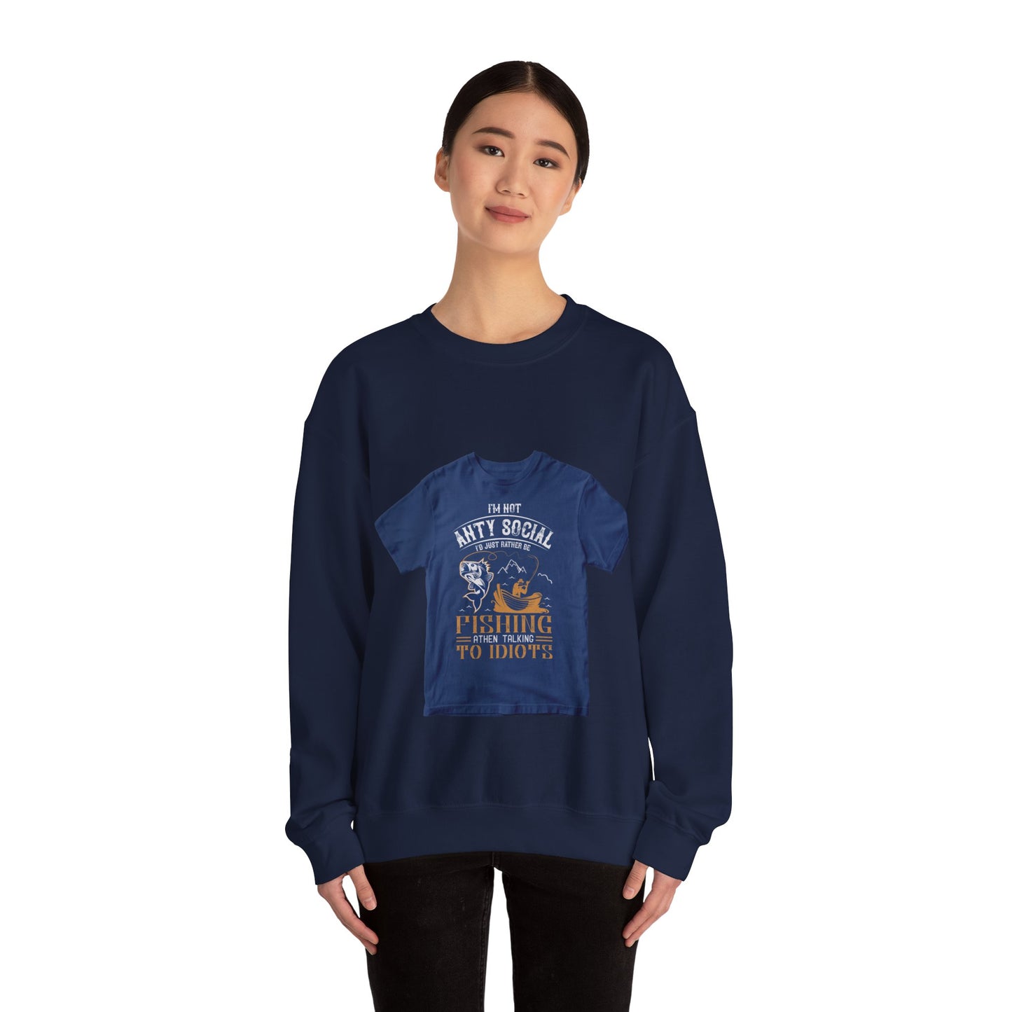 im not ANTY SOCIAL — Unisex Heavy Blend Crewneck (G18000)