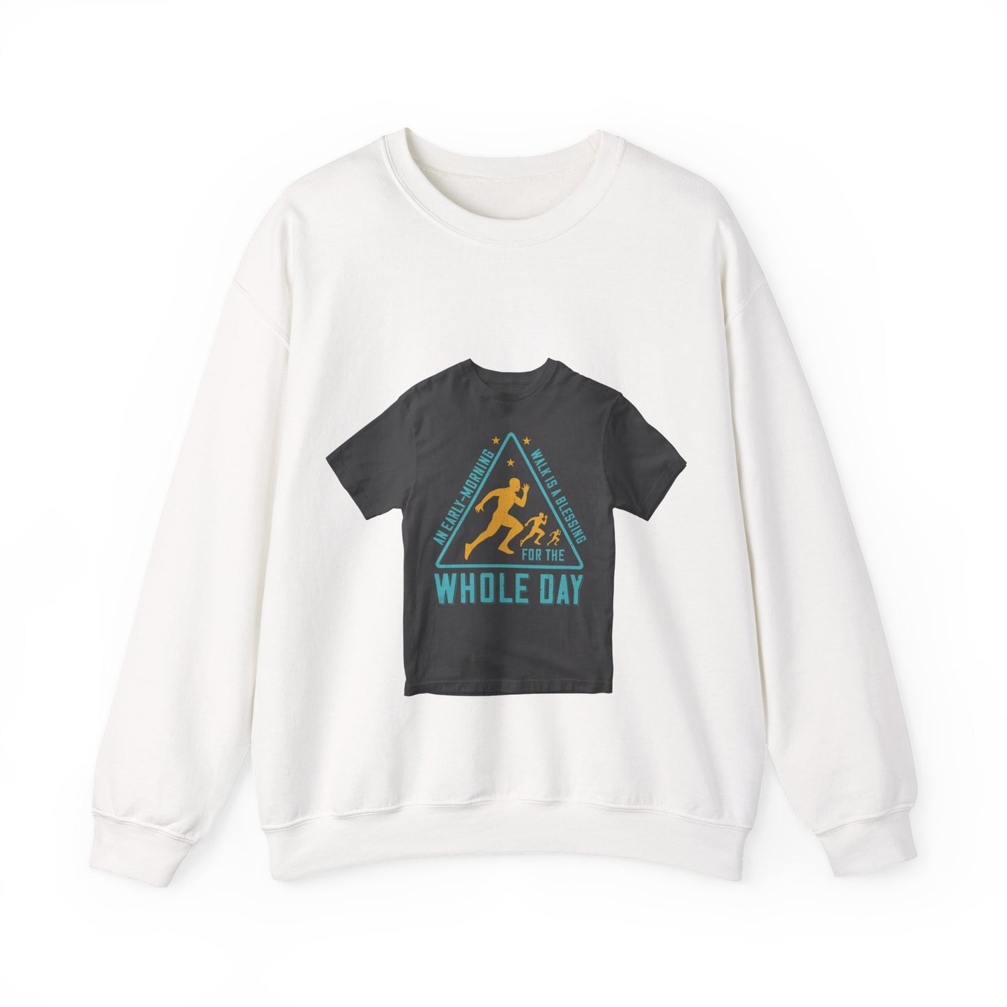An early-morning walk is a blessing for the whole day-0 — Unisex Heavy Blend Crewneck (G18000)