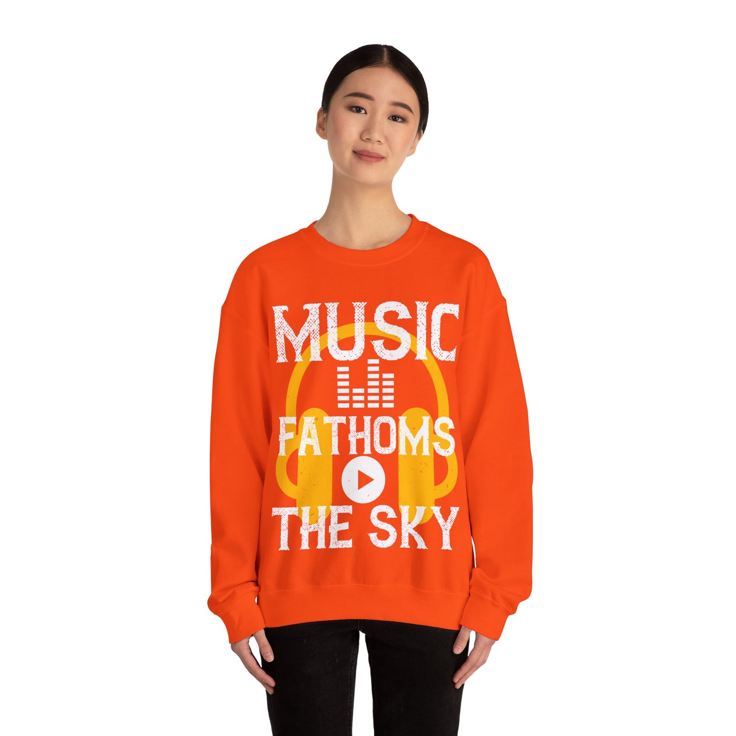 Music Fathoms The Sky-01 — Unisex Heavy Blend Crewneck (G18000)