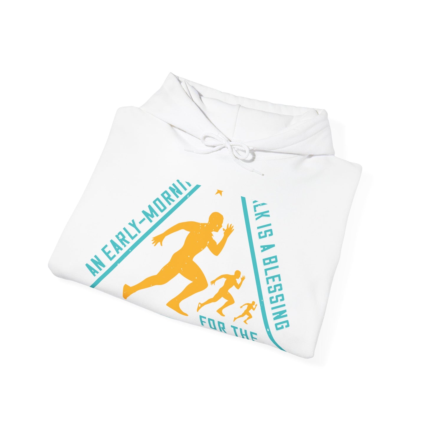 An early-morning walk is a blessing for the whole day-01 — Unisex Heavy Blend Hoodie (G18500)