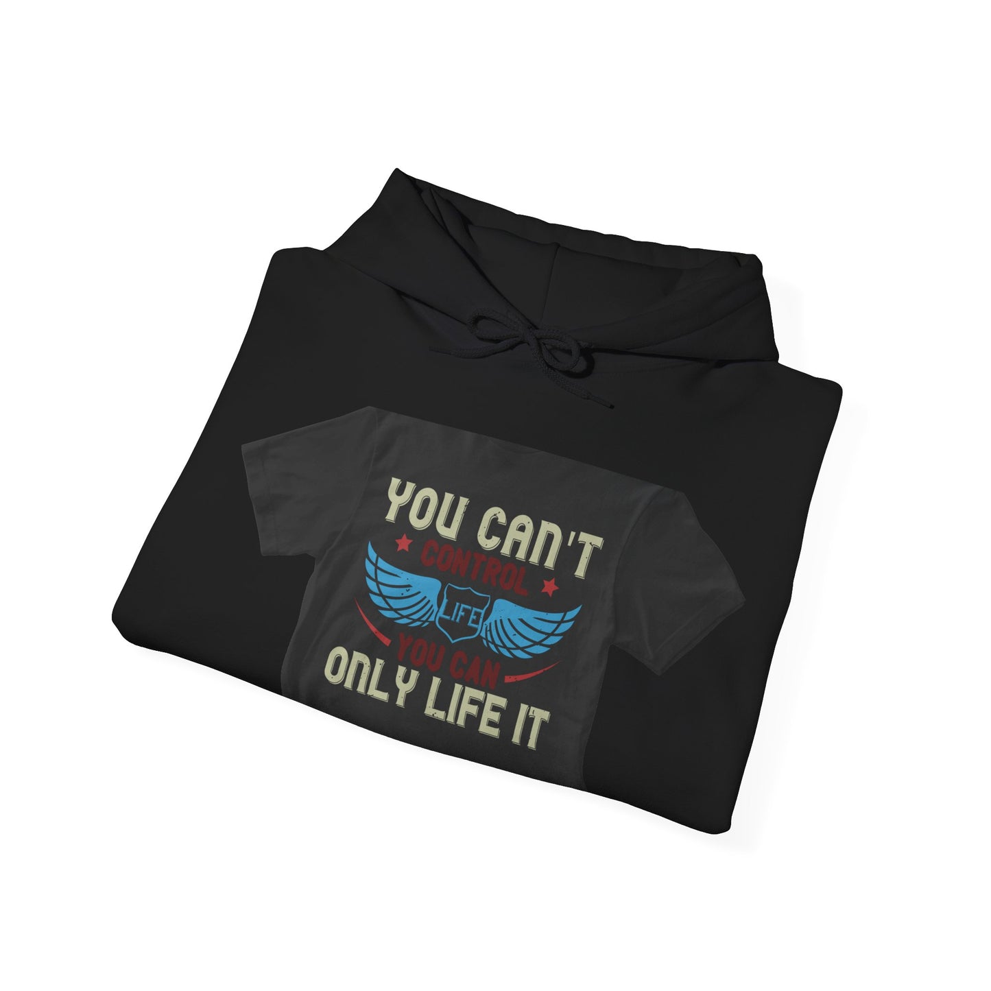 you can't control life you can only life it — Unisex Heavy Blend Hoodie (G18500)