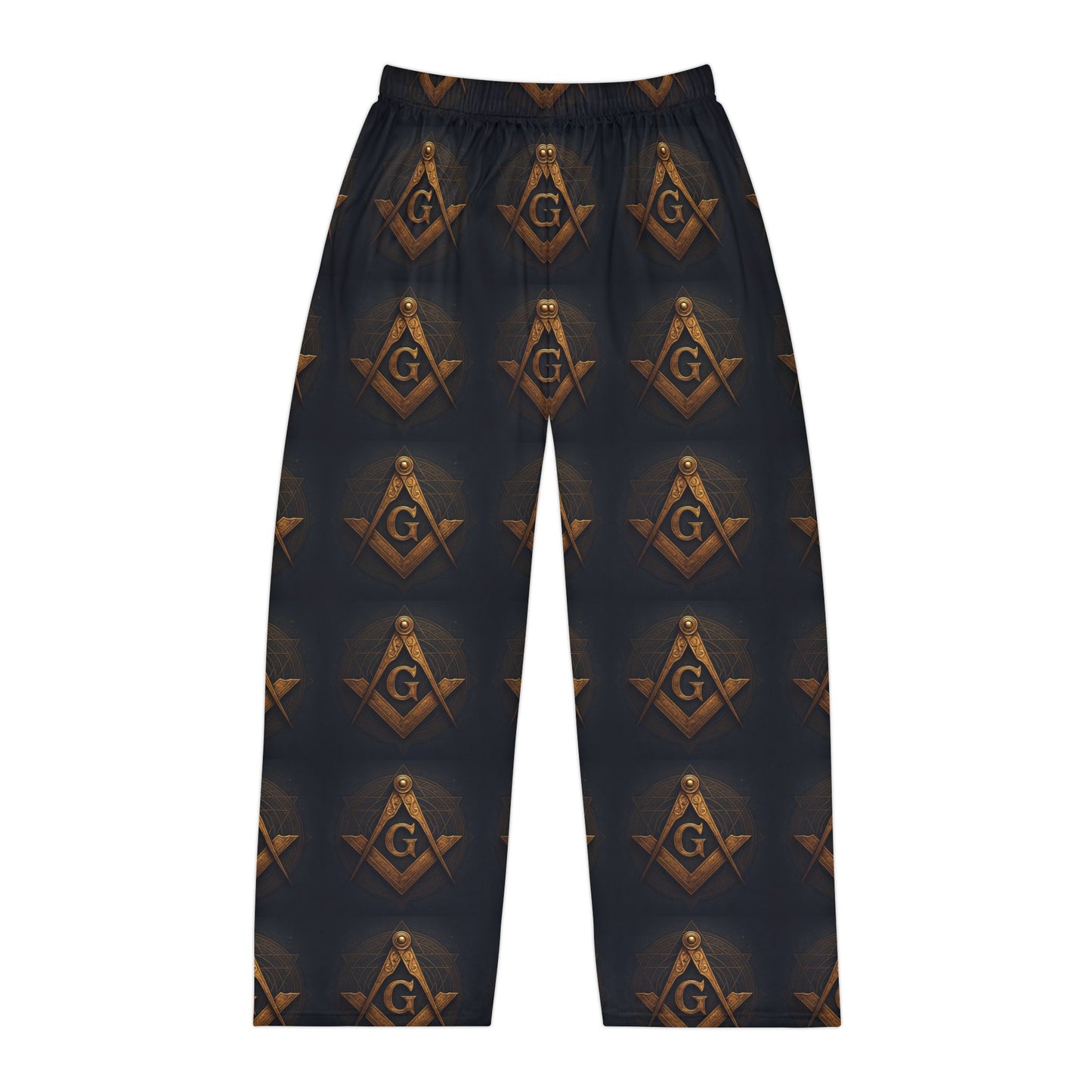 Freemason Emblem Pajama Pants | All-Over Print Lounge Sleepwear