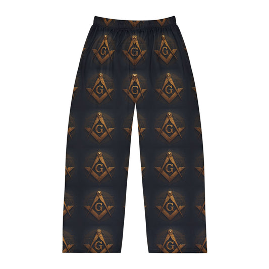 Freemason Emblem Pajama Pants | All-Over Print Lounge Sleepwear