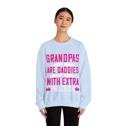 Grandpas are daddies with extra practice-01 — Unisex Heavy Blend Crewneck (G18000)