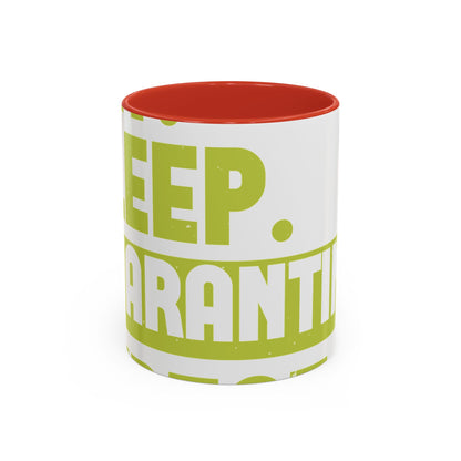 eat sleep quarantine repeat-01 — Accent Mug 11/15oz